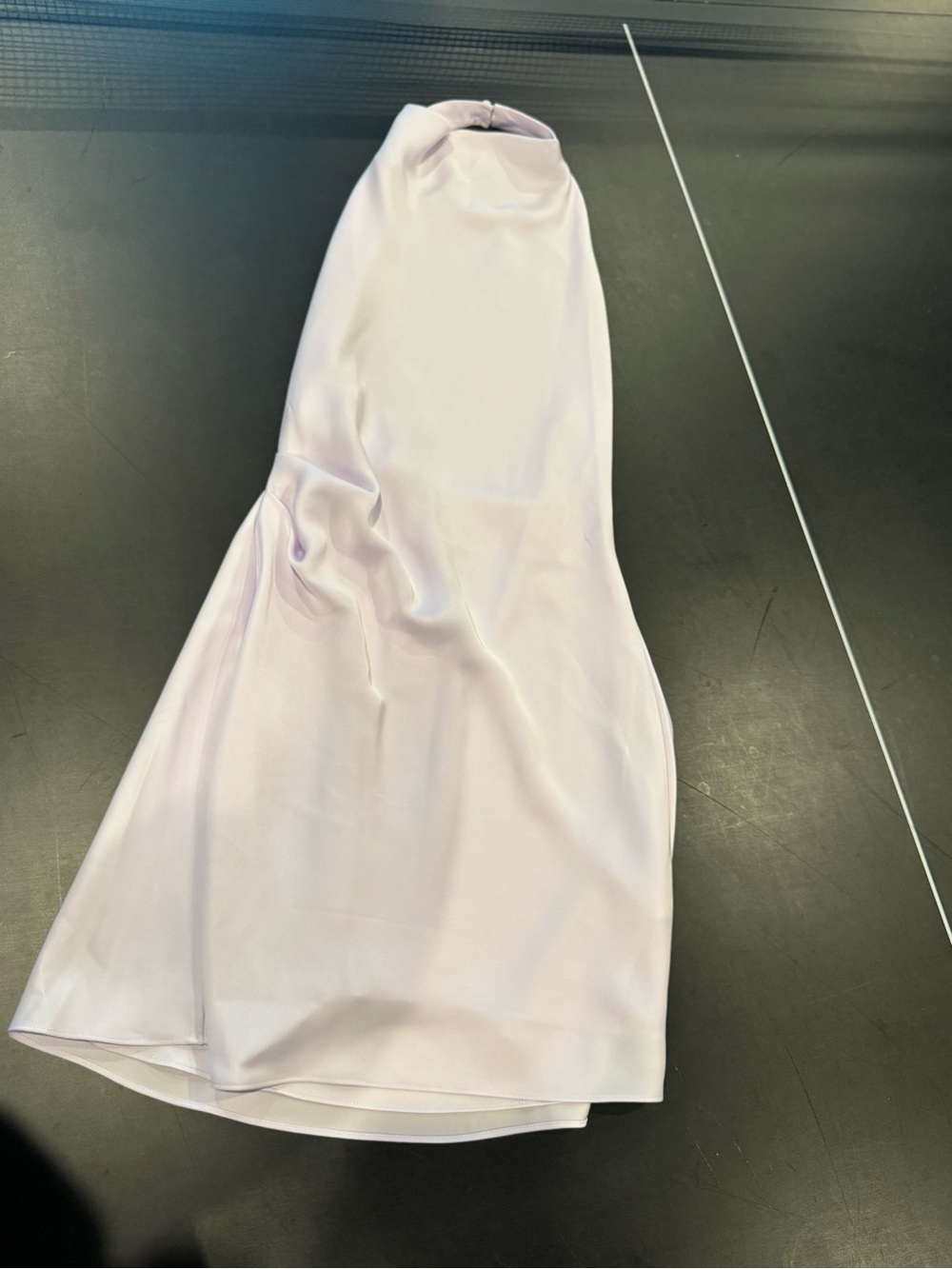 Babaton Pale Lavender Satin Mini Dress